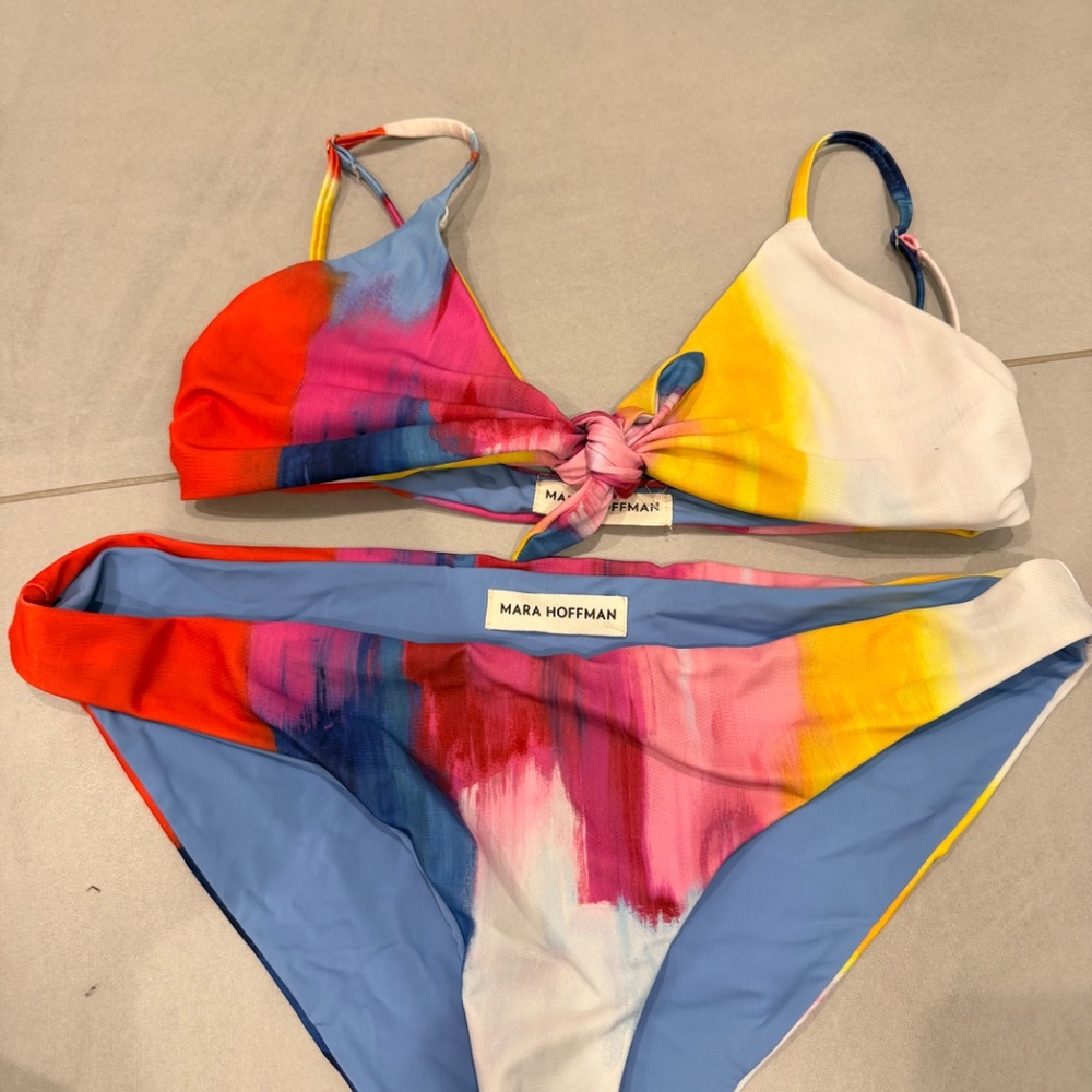 Mara Hoffman Clara Multicolor Two Piece Bikini set